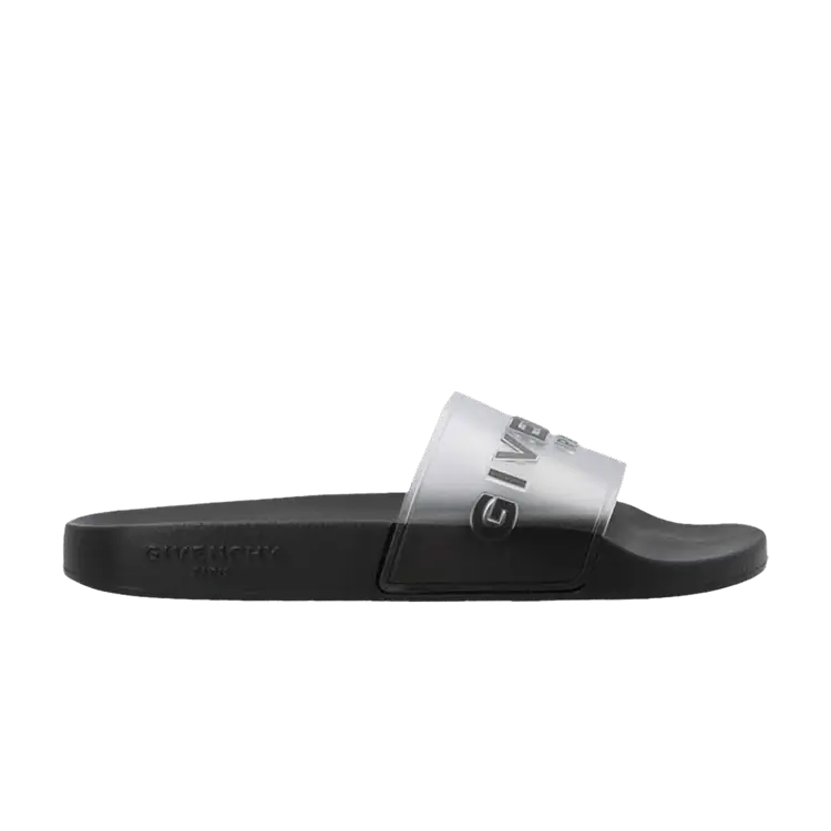 Кроссовки Givenchy Wmns Slide Transparent White Black, белый
