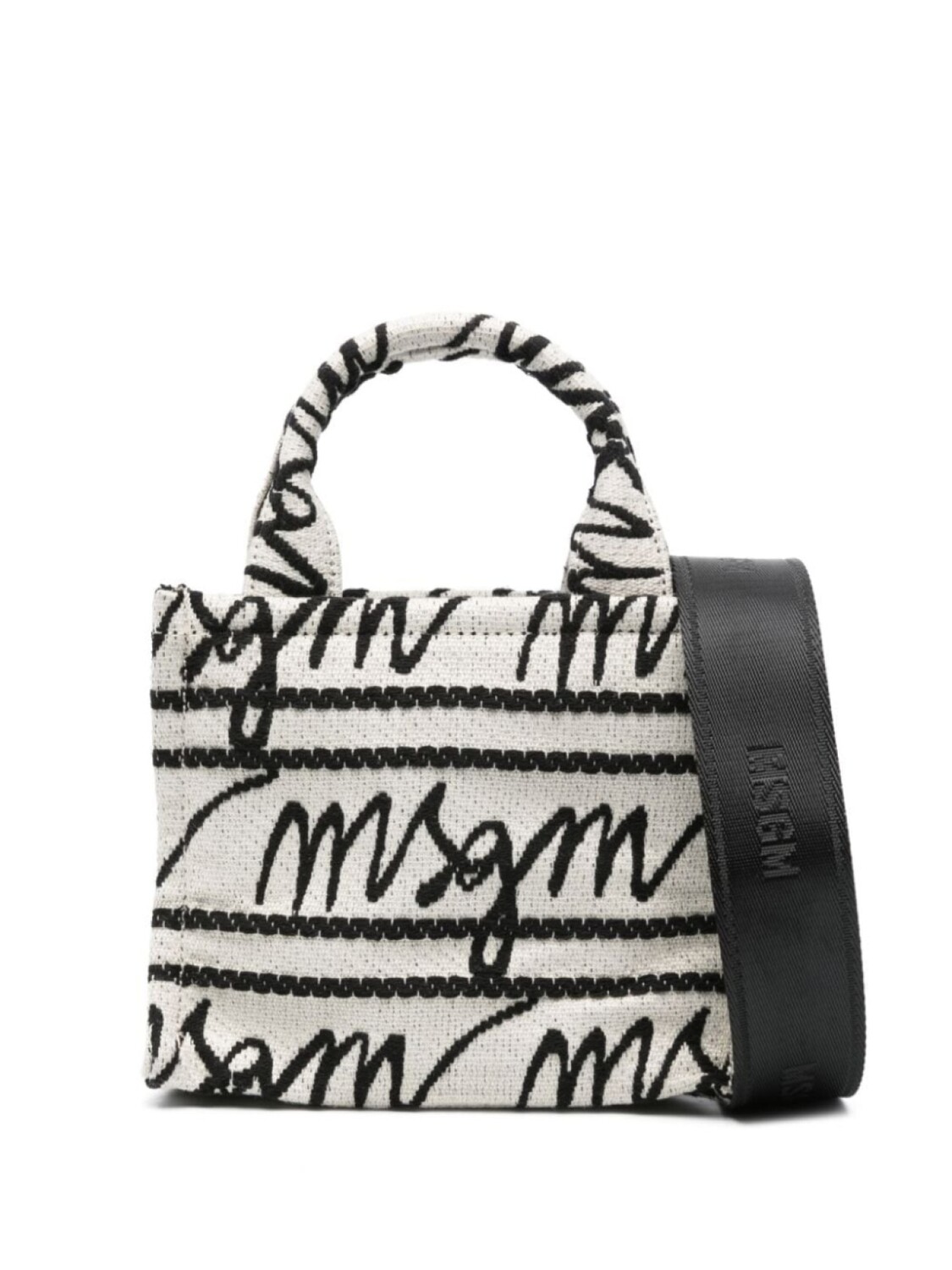 

MSGM сумка-тоут с жаккардовым логотипом, нейтральный цвет