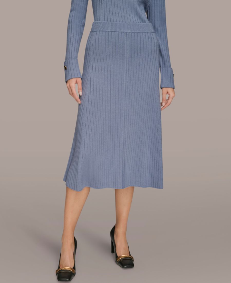 

Женская трикотажная юбка-свитер в рубчик Donna Karan New York, Tempest