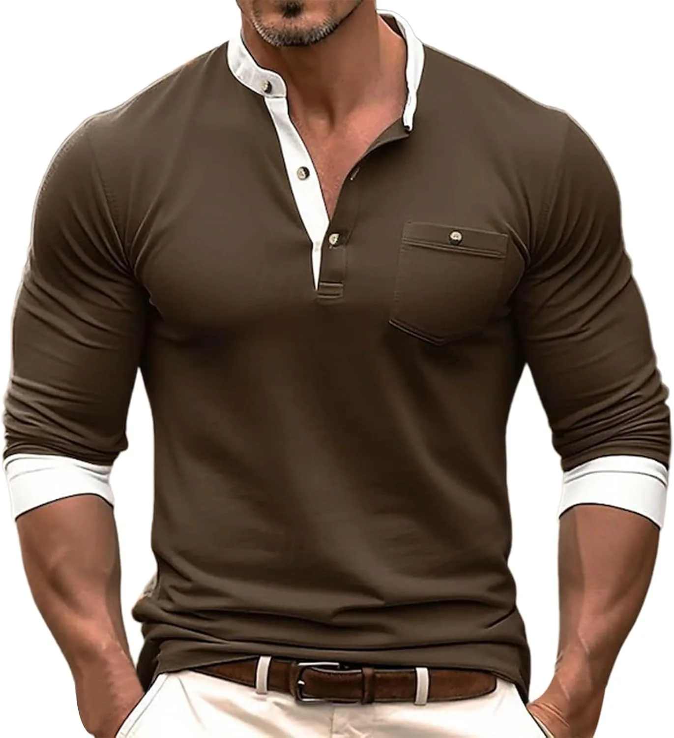 

Футболка-поло Cambkatl Color Block с длинным рукавом