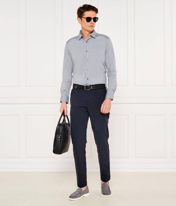 Рубашка p-hank-s-kent-c1-222 Slim fit Boss, серый — фото 2