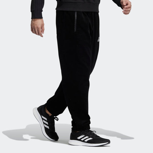 Спортивные штаны Men's adidas Embroidered Logo Corduroy Bundle Feet Sports Pants/Trousers/Joggers Black, мультиколор — фото 4