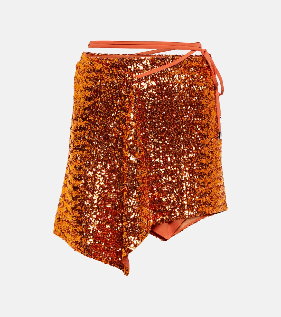 

Мини-юбка с запахом вокруг талии The Attico, оранжевый