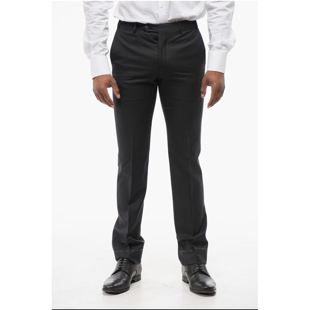 

Классные шерстяные брюки с четырьмя карманами Corneliani, Gray