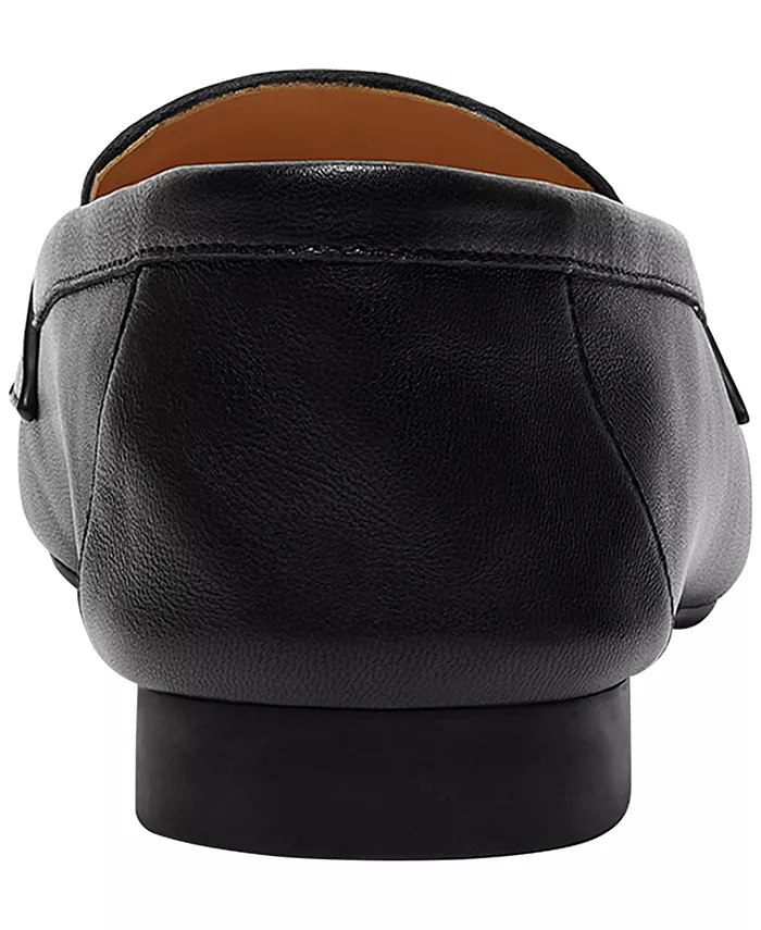 Женские классические кожаные лоферы Signature Sculpted C с круглым носком Coach, черный — фото 3