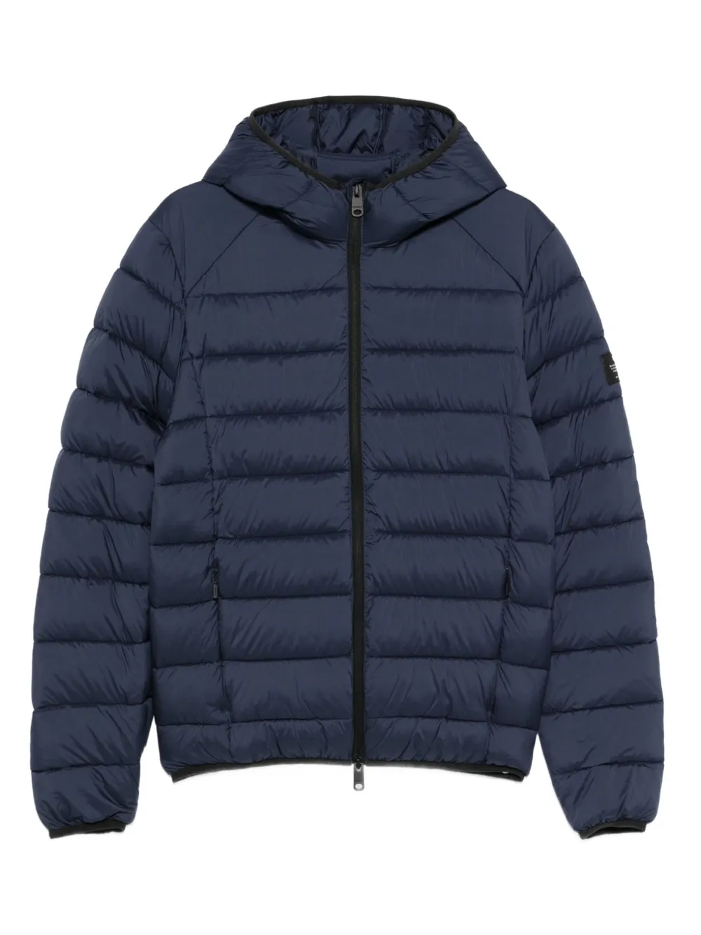 

Стеганый пуховик с капюшоном Ecoalf, синий