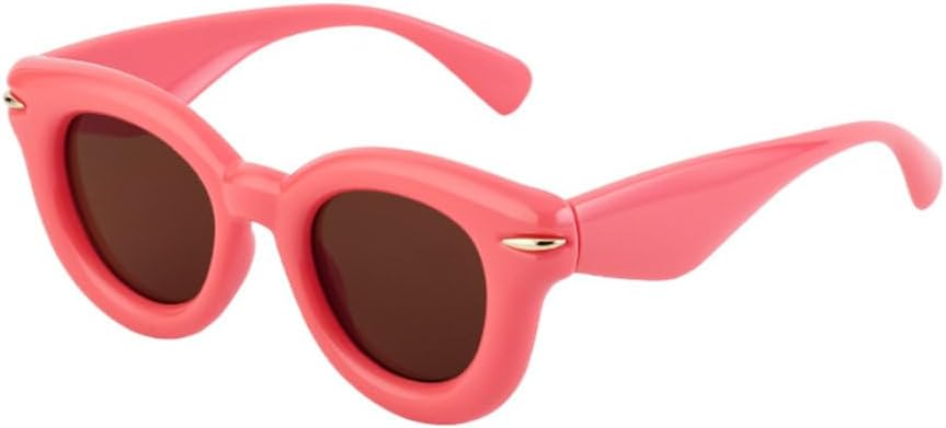 

Круглые солнцезащитные очки для женщин, модные панк-очки, солнцезащитные очки для мужчин, роскошные модные солнцезащитные очки «кошачий глаз», трендовые товары LVTFCO, Pink Brown