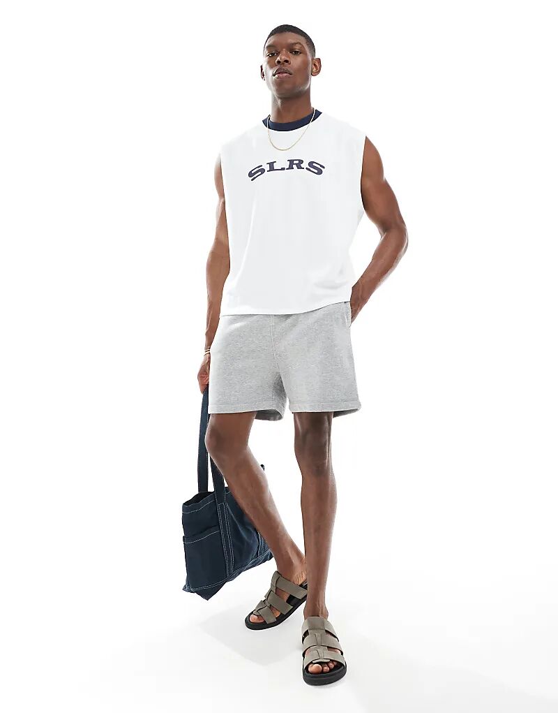 

Узкие шорты ASOS DESIGN Essentials серого меланжевого цвета