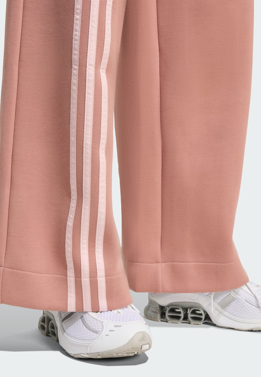 Широкие брюки ADIDAS ORIGINALS Off Placed 3-Stripes Wide, Powder/Dusky Pink — фото 4