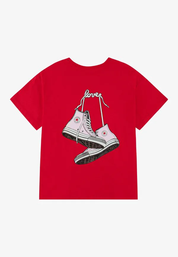 Футболка с принтом ко дню святого валентина Converse, Red — фото 2