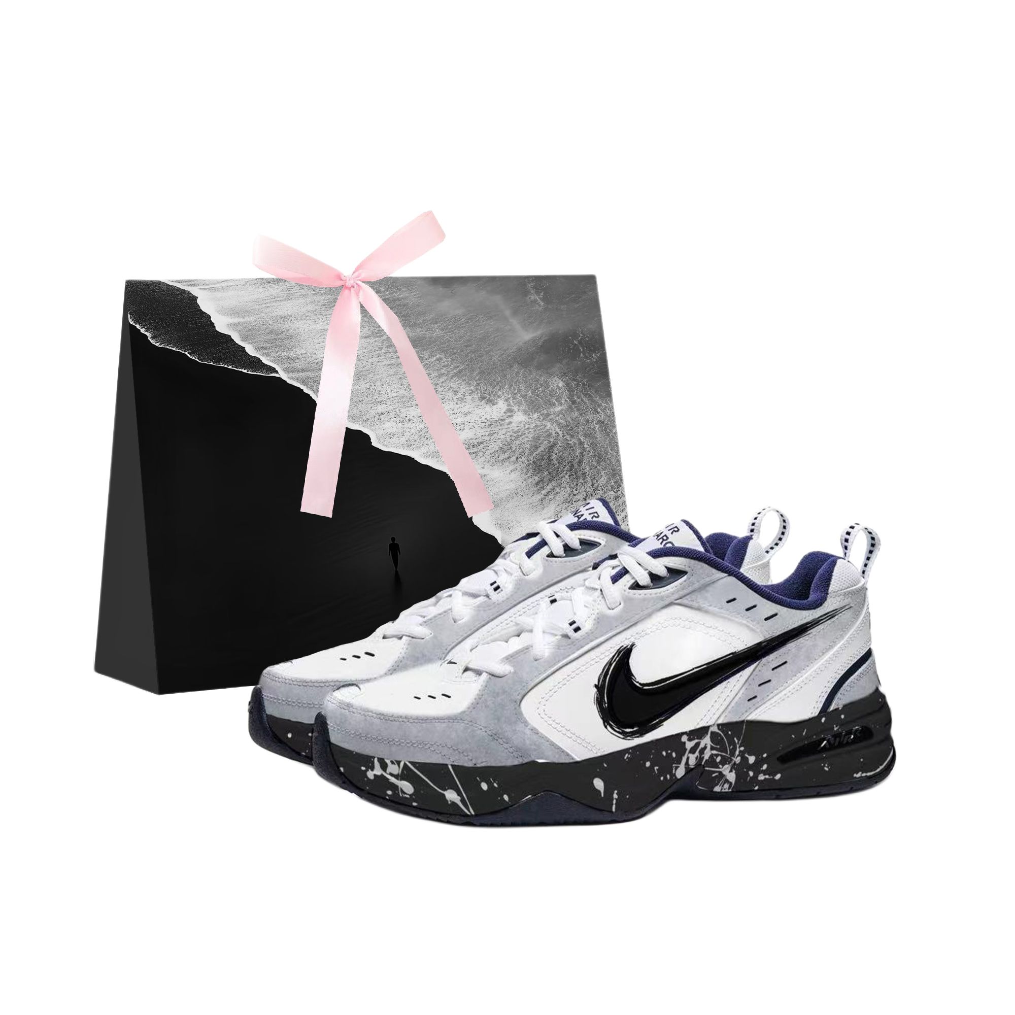 

Air Monarch 4 Copernicus, Dark Sunstorm амортизация устойчивость к истиранию легкие низкие массивные кроссовки Unisex Nike, серый