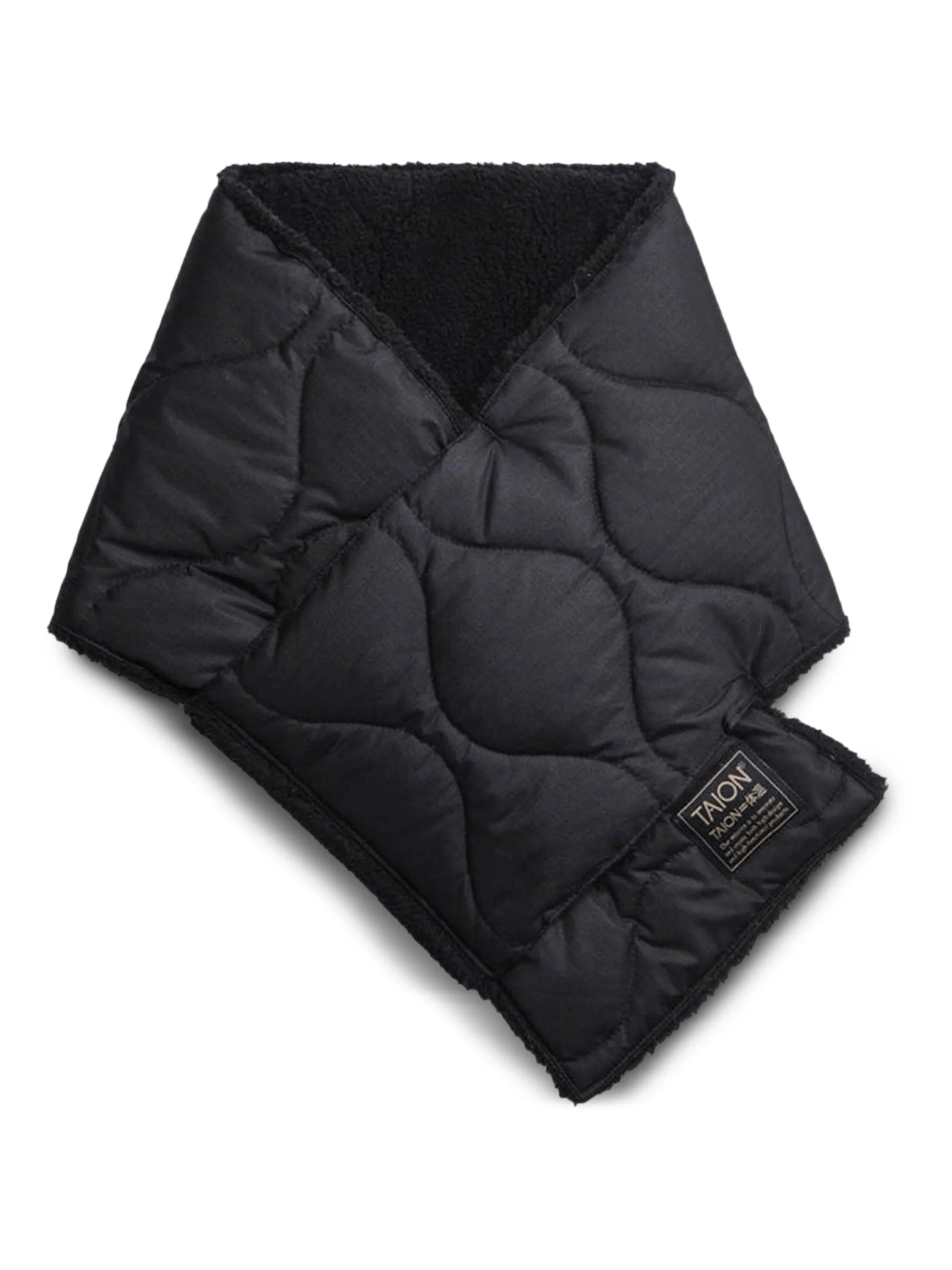 

Двусторонний стеганый шарф Taion, черный