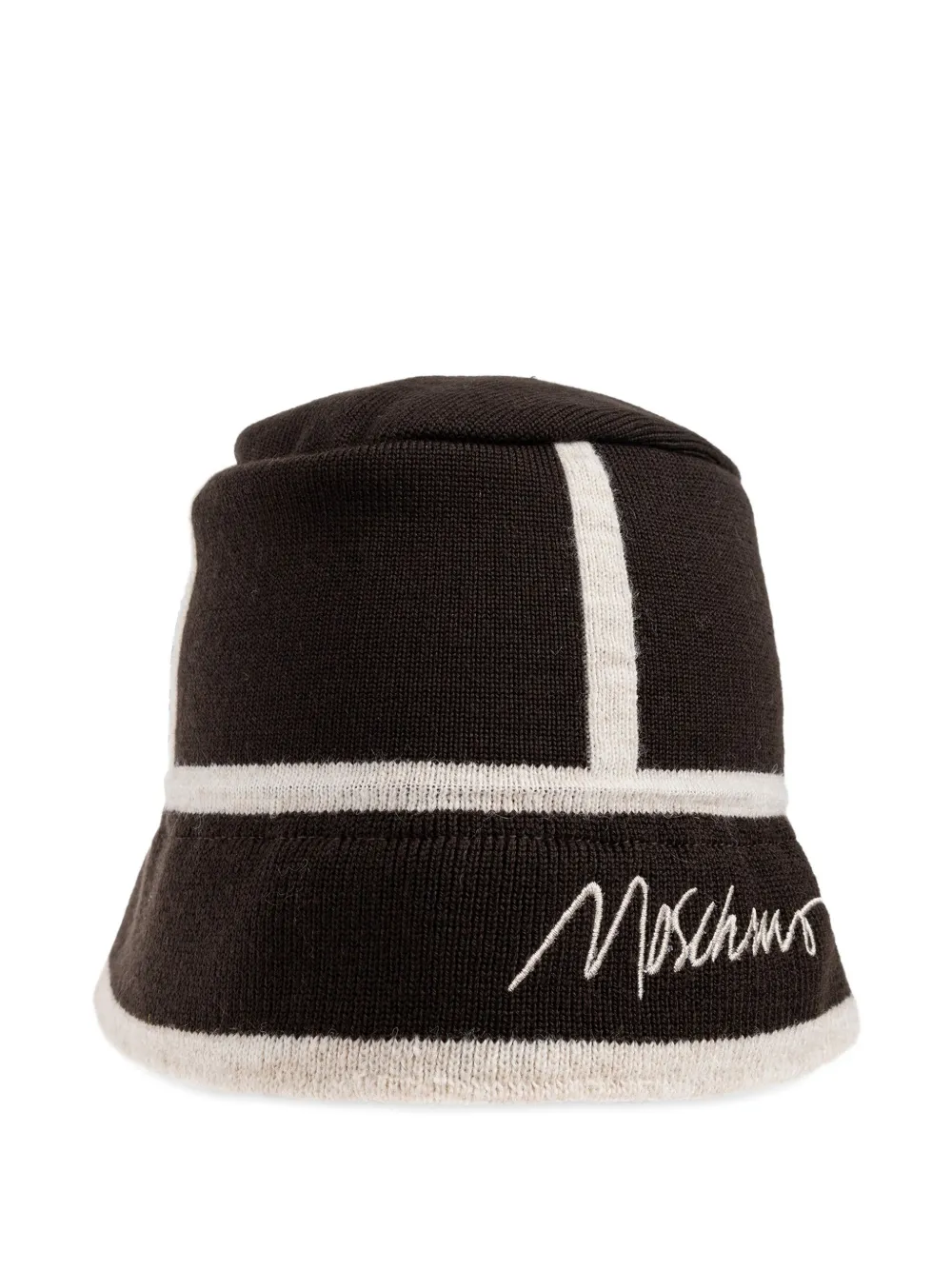 

Панама из шерсти с вставками Moschino, коричневый