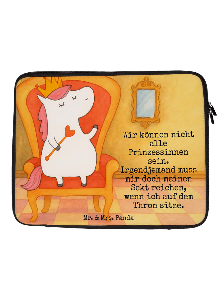 

Mr. & Mrs. Panda Сумка для блокнота с изображением принцессы-единорога и буквой S... белого цвета