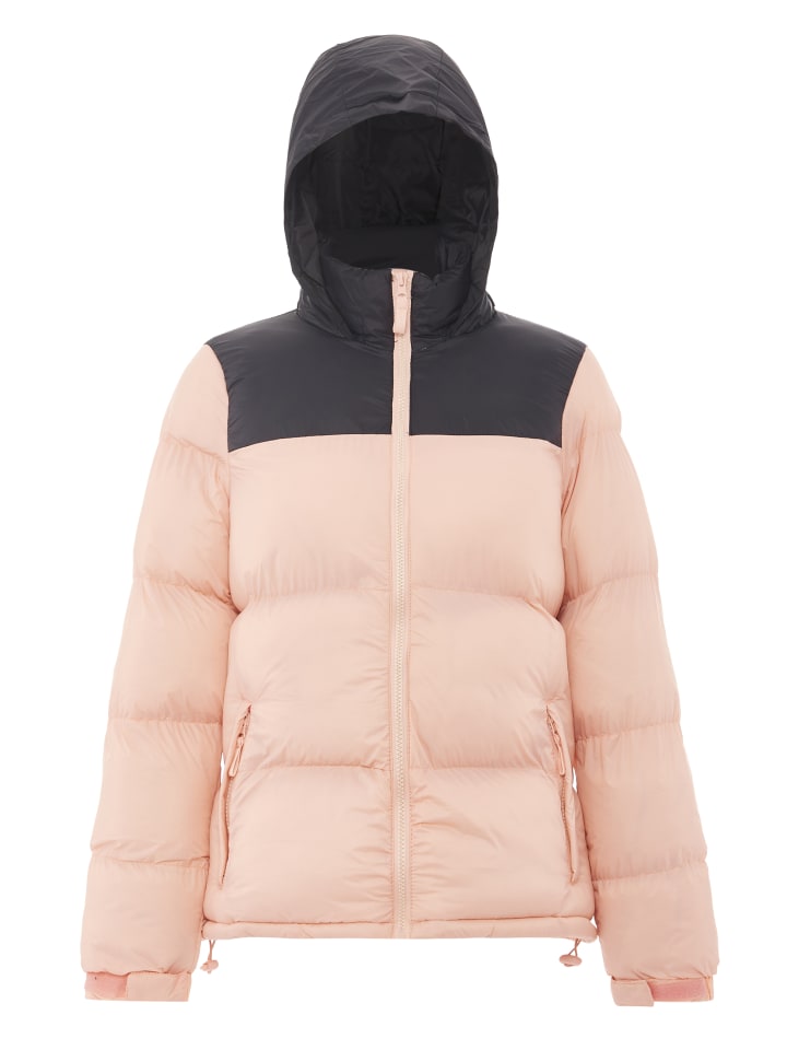 

Женская стеганая куртка персиково-черного цвета myMo