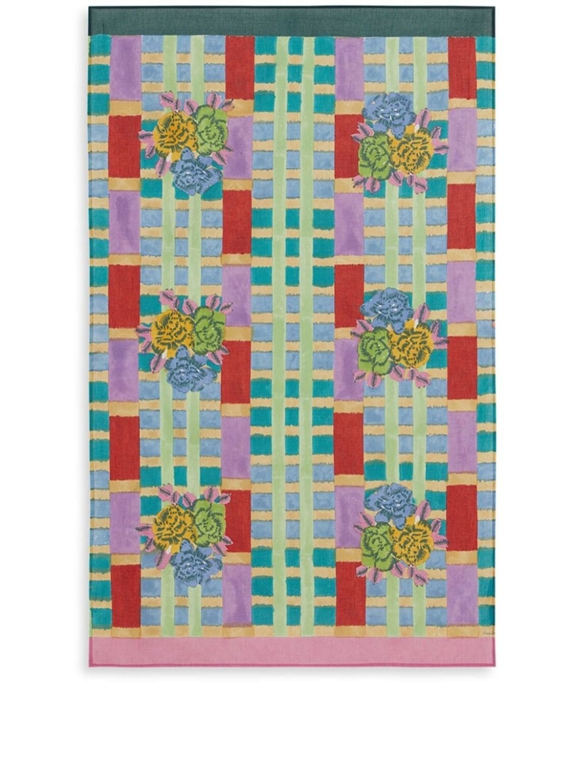 

Lisa Corti Ankara Aqua floral-print beach towel, синий