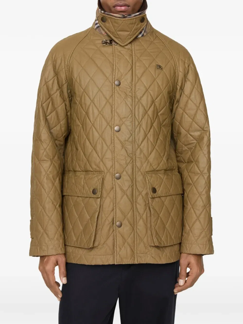 Куртка Burberry стеганая хлопковая, бежевая — фото 3