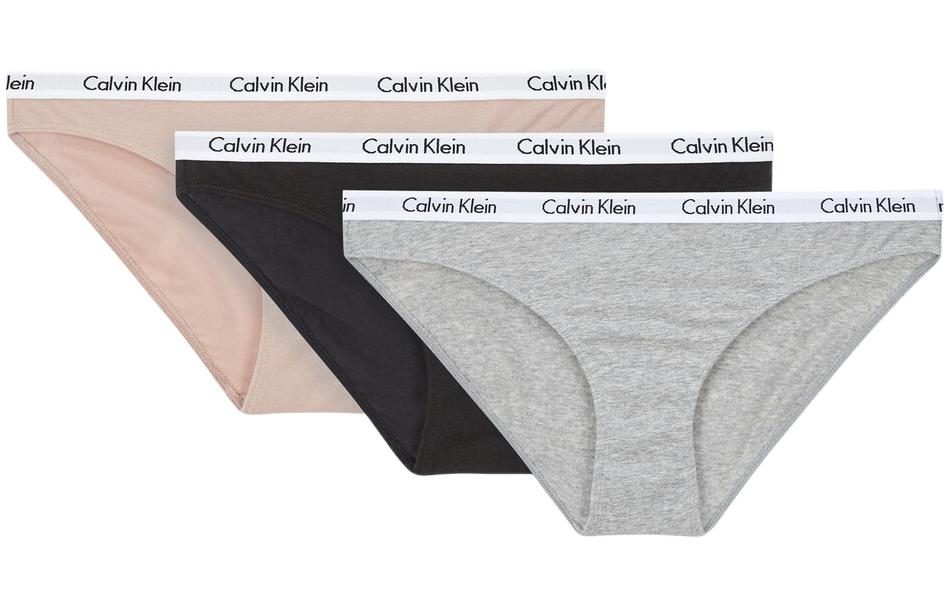 

CALVIN KLEIN Трусы женские 3 шт, 3 шт (Розовый+Черный+Серый)