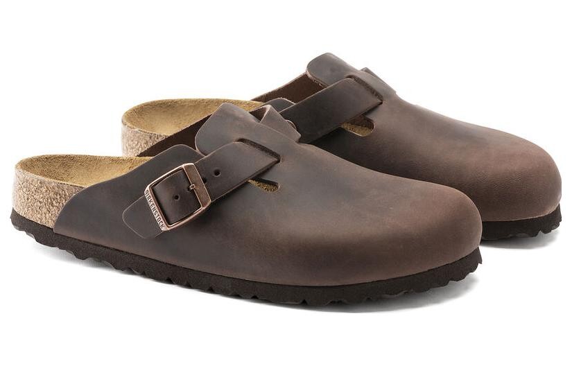 Сабо Boston Oiled Leather Habanna Birkenstock, цвет Red Brown — фото 4