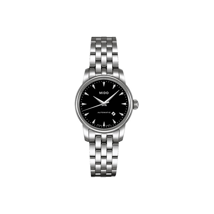 

MIDO Часы Women's Baroncelli Watch, Black Dial Silver Strap