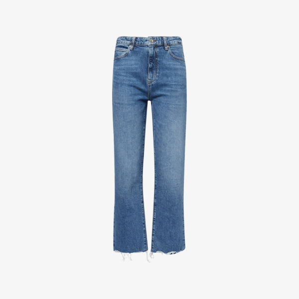 

Ruler straight-leg denim jeans Frame, цвет stash destructed fray