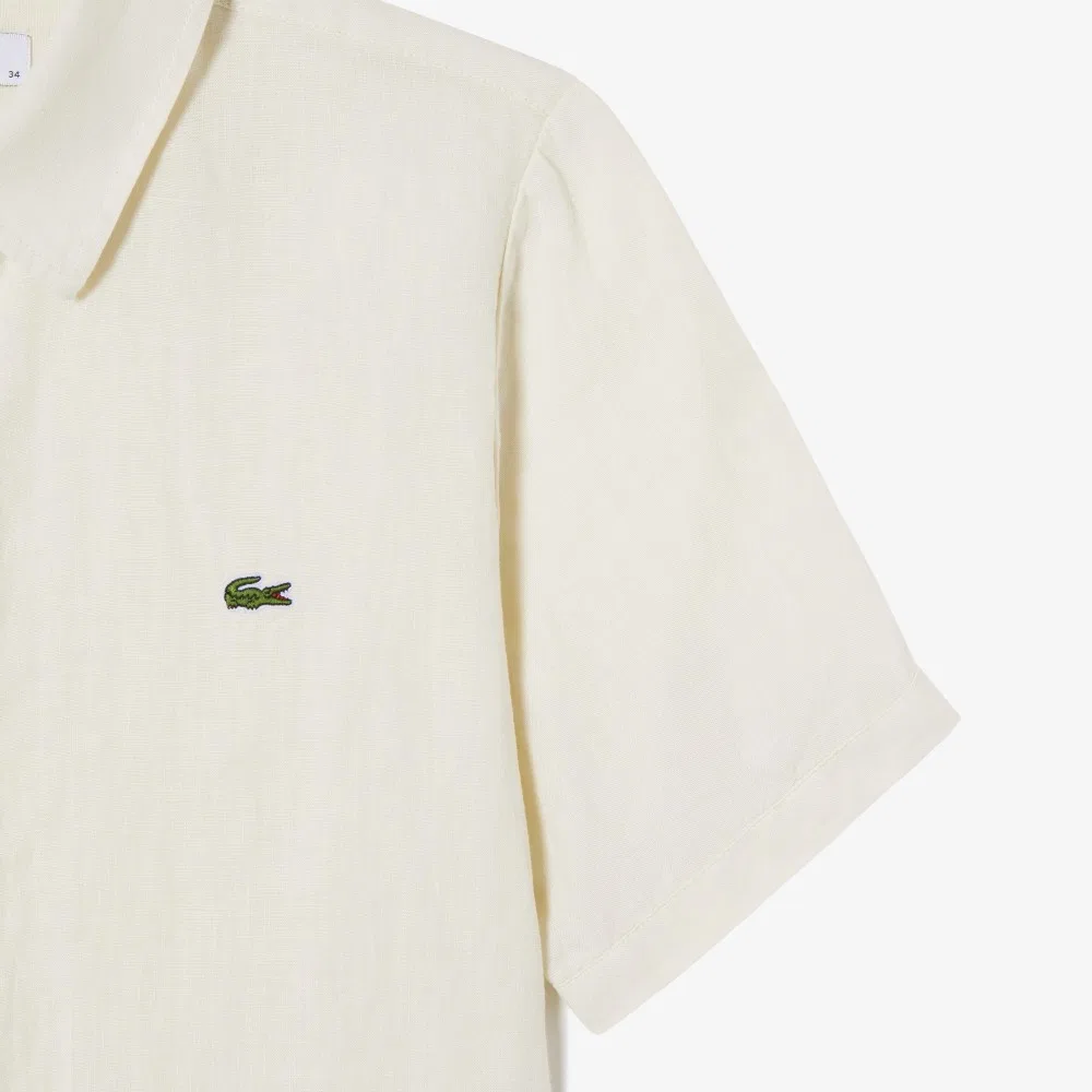 Рубашка Lacoste Regular, женская, айвори — фото 3