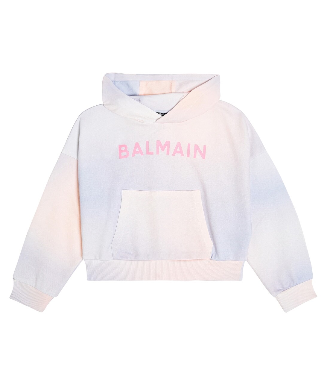 

Худи из хлопкового джерси с логотипом Balmain, белый