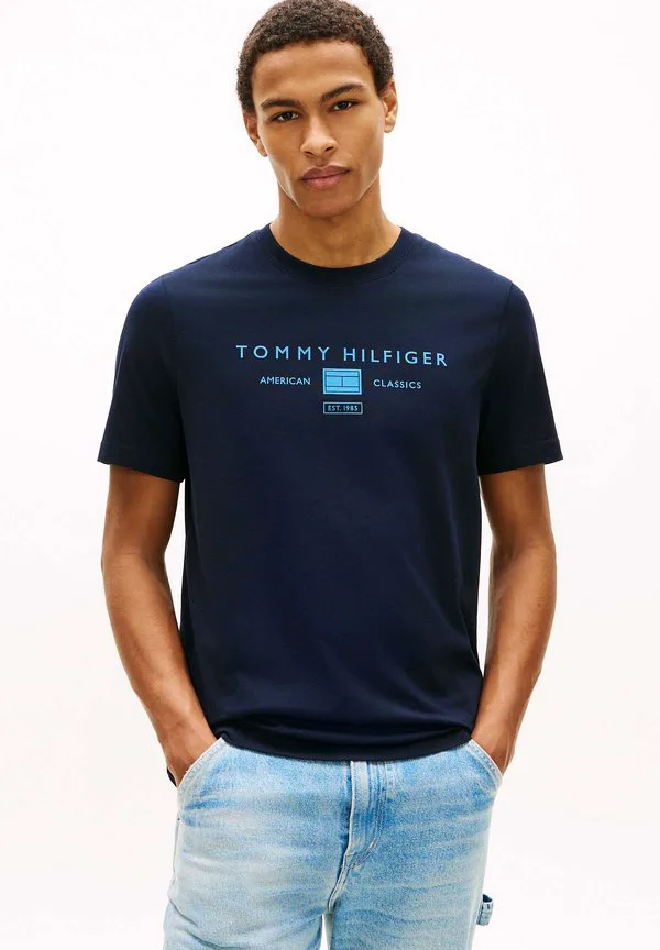 Футболка с монограммой и принтом brand love Tommy Hilfiger, Desert Sky