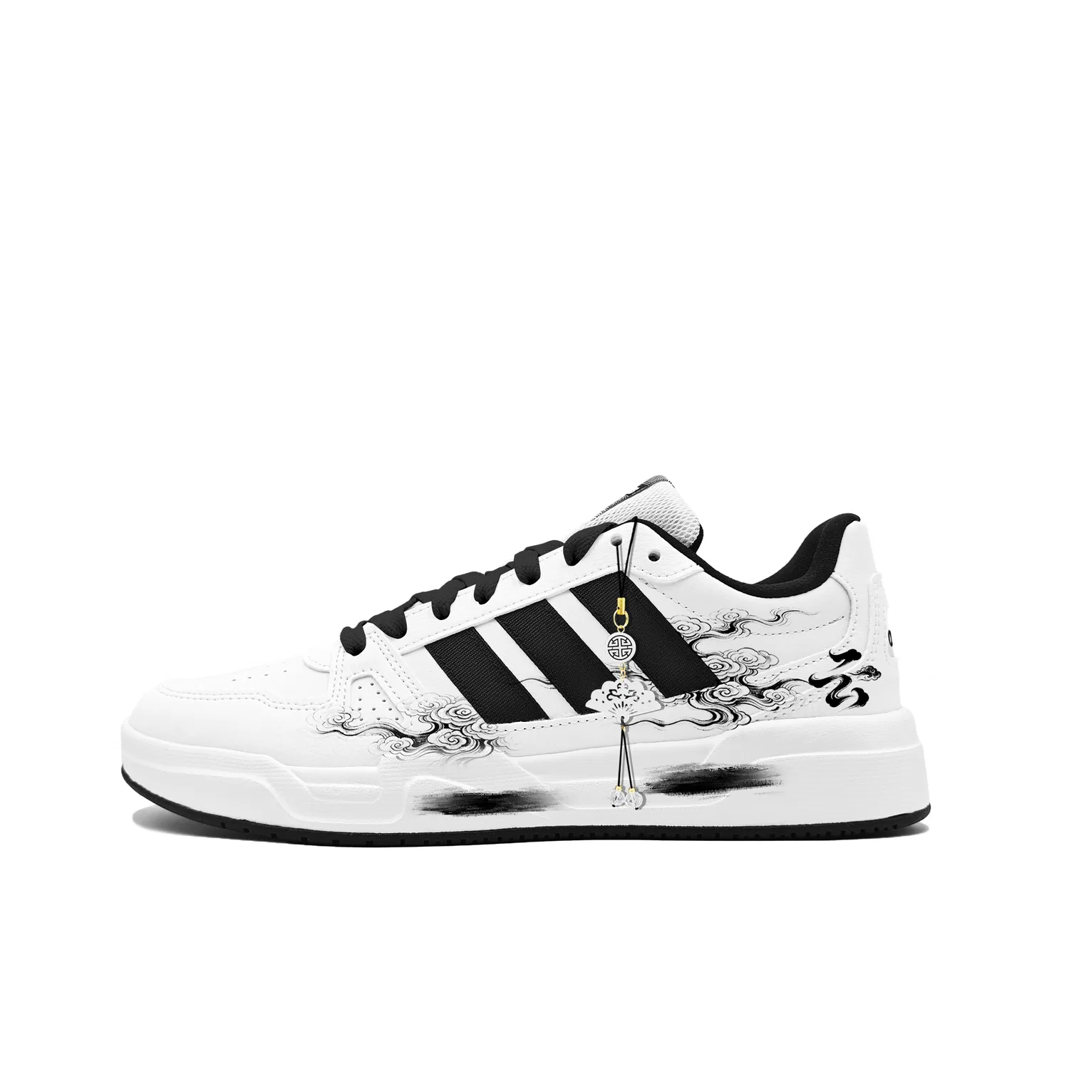 Кроссовки с принтом Adidas LITE BALLER Black White