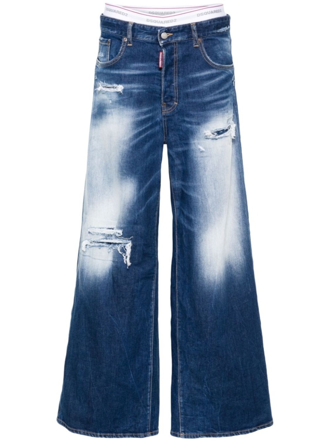 

Dsquared2 джинсы свободного кроя с заниженной талией, синий