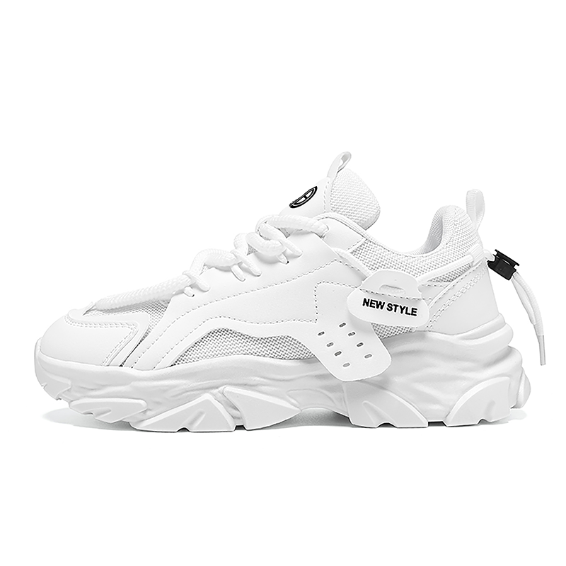 

Кроссовки для бега с низким верхом, с амортизацией ударов, износостойкие, увеличивающие рост, бесшумные, для детей и подростков Yi Jiabao, белый