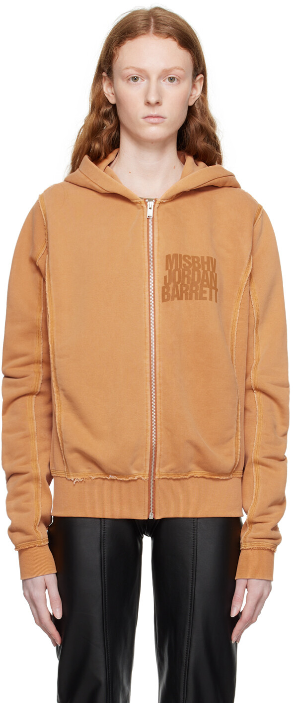 

Эксклюзивное оранжевое худи с принтом SSENSE Jordan Barrett Edition MISBHV, Оранжевый, Эксклюзивное оранжевое худи с принтом SSENSE Jordan Barrett Edition MISBHV