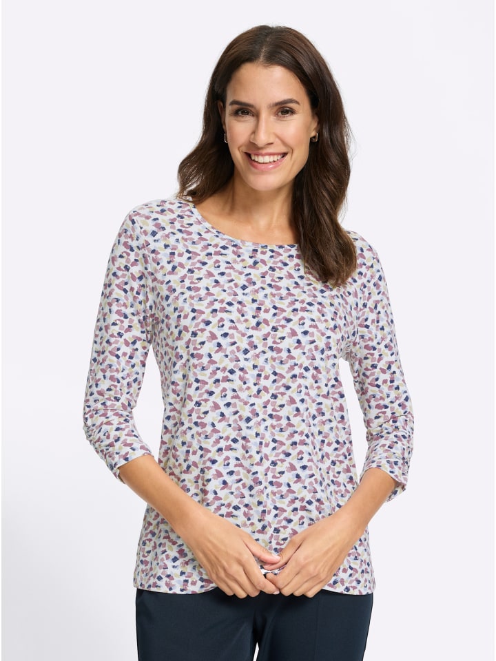 

Футболка с принтом в экрю-лиловом цвете WITT WEIDEN, Розовый, Футболка с принтом в экрю-лиловом цвете WITT WEIDEN