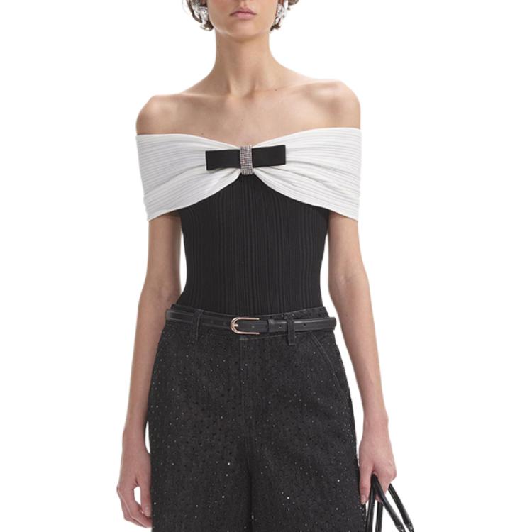 

Свитер Self-portrait Женский Черно-белый