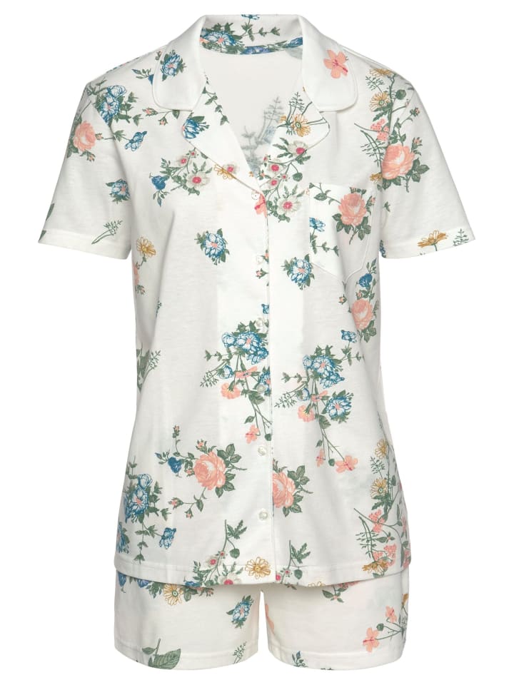 

VIVANCE DREAMS Короткие шорты цвета экрю с цветочным принтом по всей поверхности