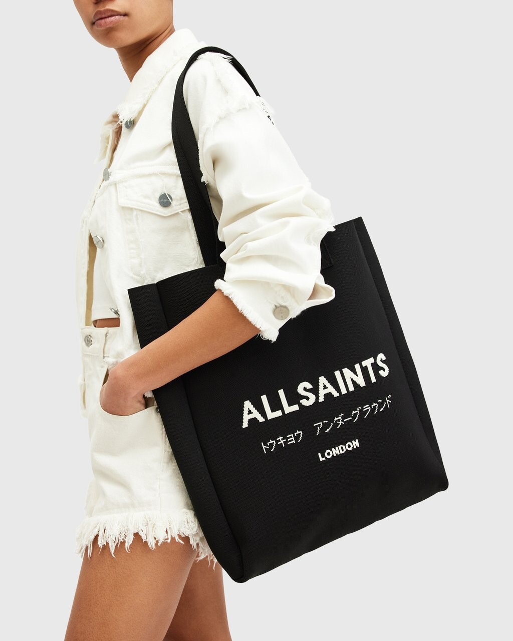 

Сумка-тоут IZZY TOTE AllSaints, черный