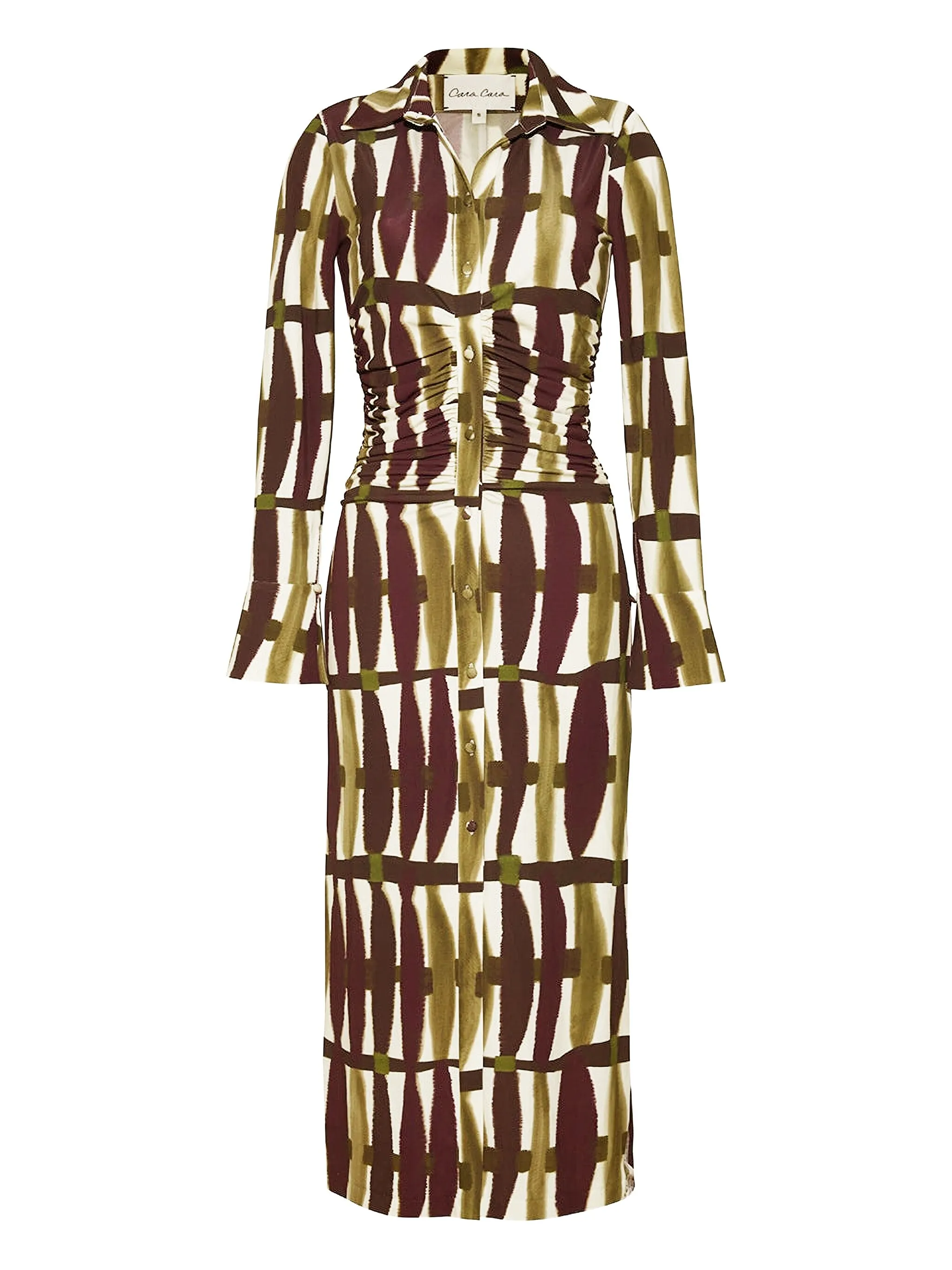 

Платье миди с абстрактным принтом Cara Cara, красный