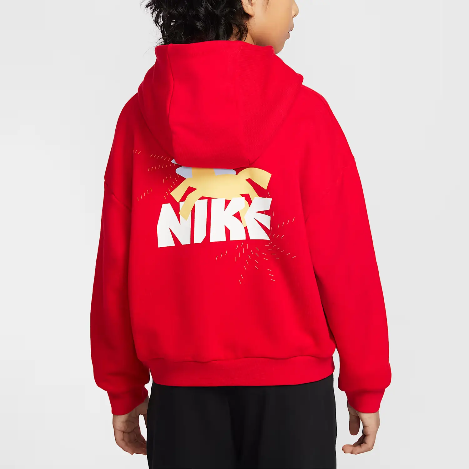Детские худи с капюшоном Moderate Nike, university красный — фото 4