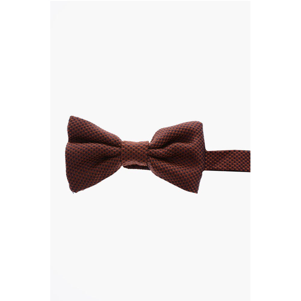 

Галстук-бабочка из шелка Pin Point Corneliani, коричневый