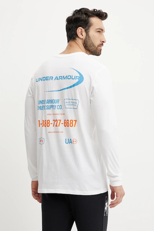 

Лонгслив тренировочный Workwear Logo Under Armour, белый
