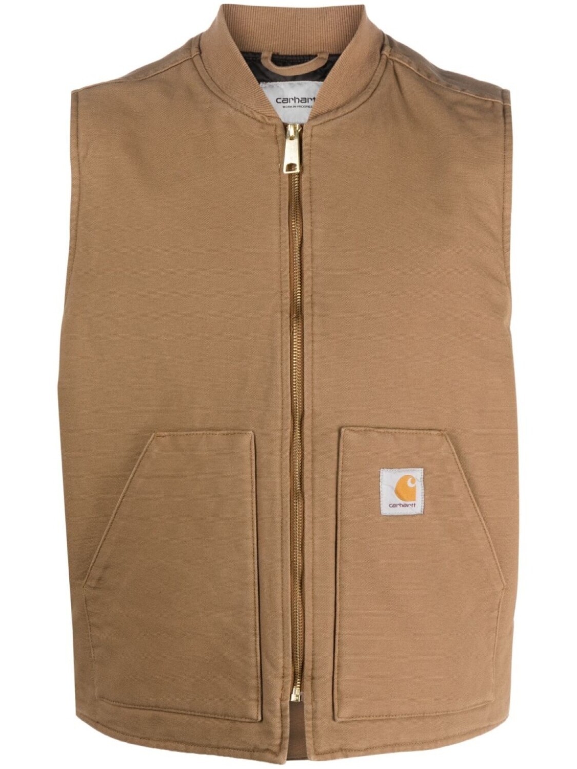 

Жилет на молнии с нашивкой-логотипом Carhartt WIP, коричневый
