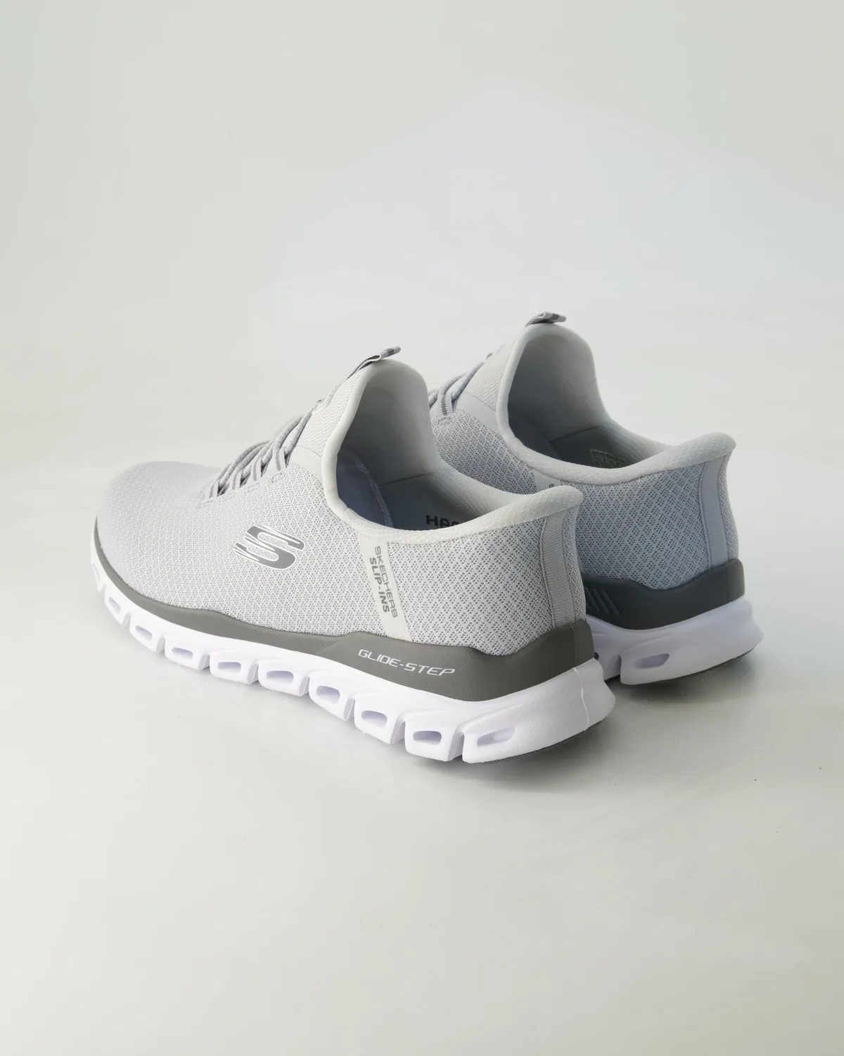 Слипоны текстильные Skechers, серый — фото 3