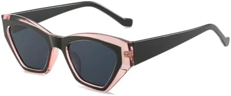 

Популярные модные солнцезащитные очки неправильной формы с многоугольными линзами для женщин, ретро-очки с двухцветной оправой и защитой от УФ-излучения для мужчин MTZJH, Black Pink Grey