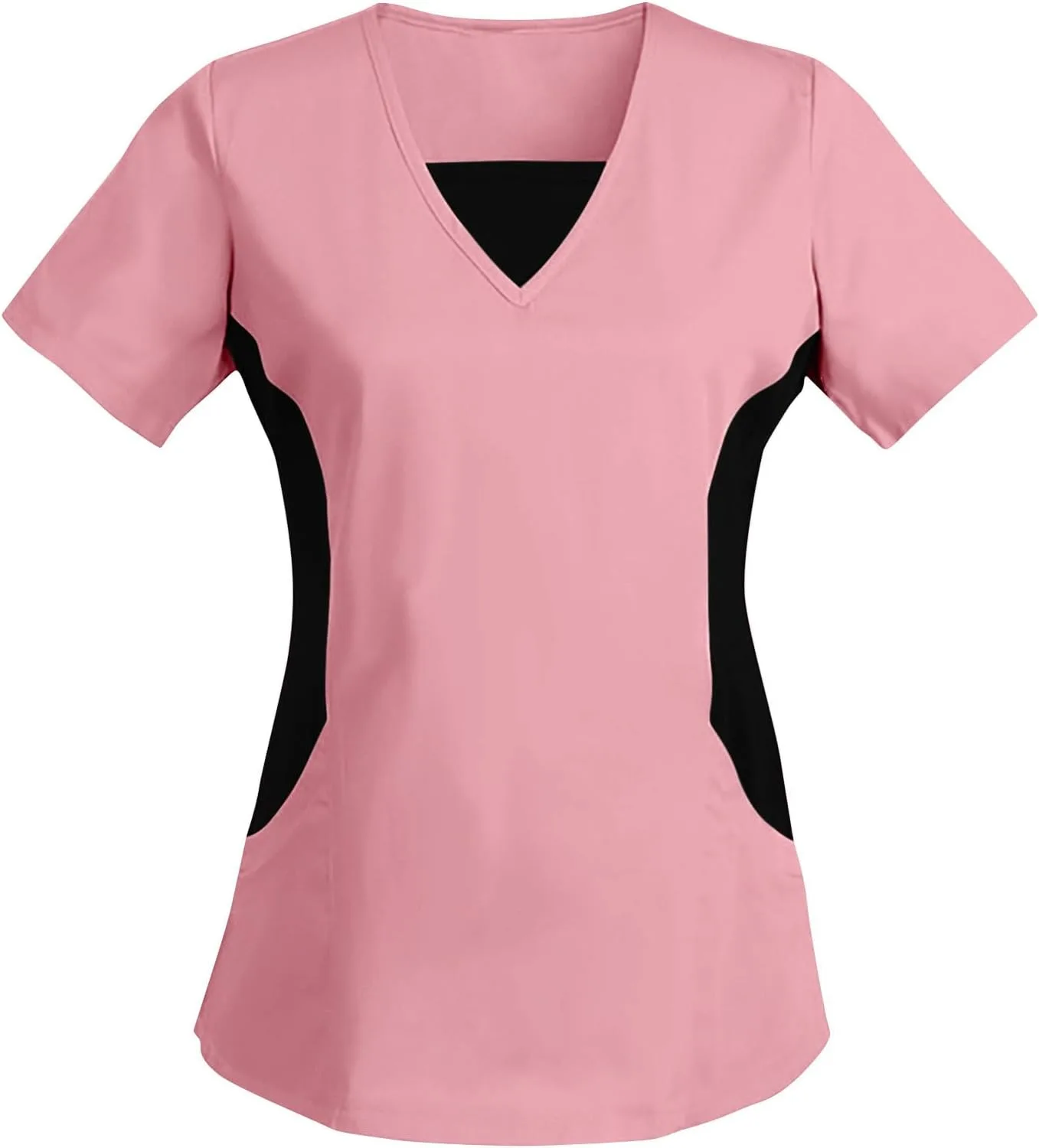

Женская рабочая блузка, влагоотводящая футболка с V-образным вырезом