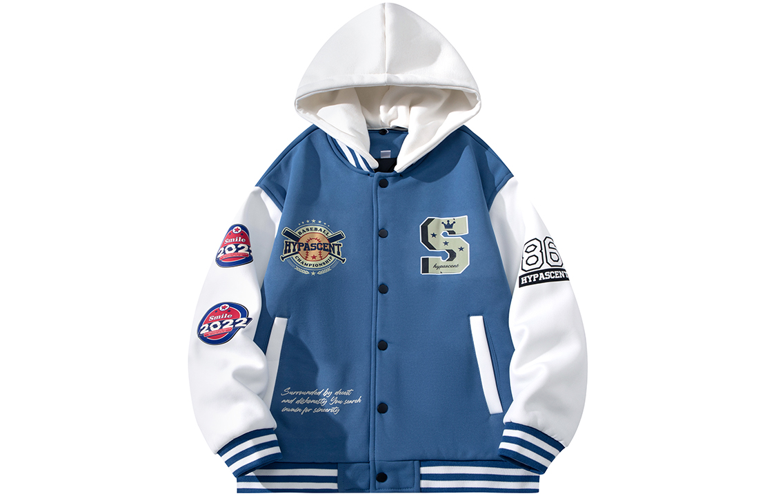 

HYPASCENT Бейсбольная куртка унисекс, Blue[Hooded]