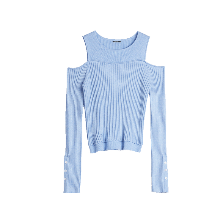 

Трикотажный свитер с круглым вырезом для женщин Moderate Others ELLE, синий