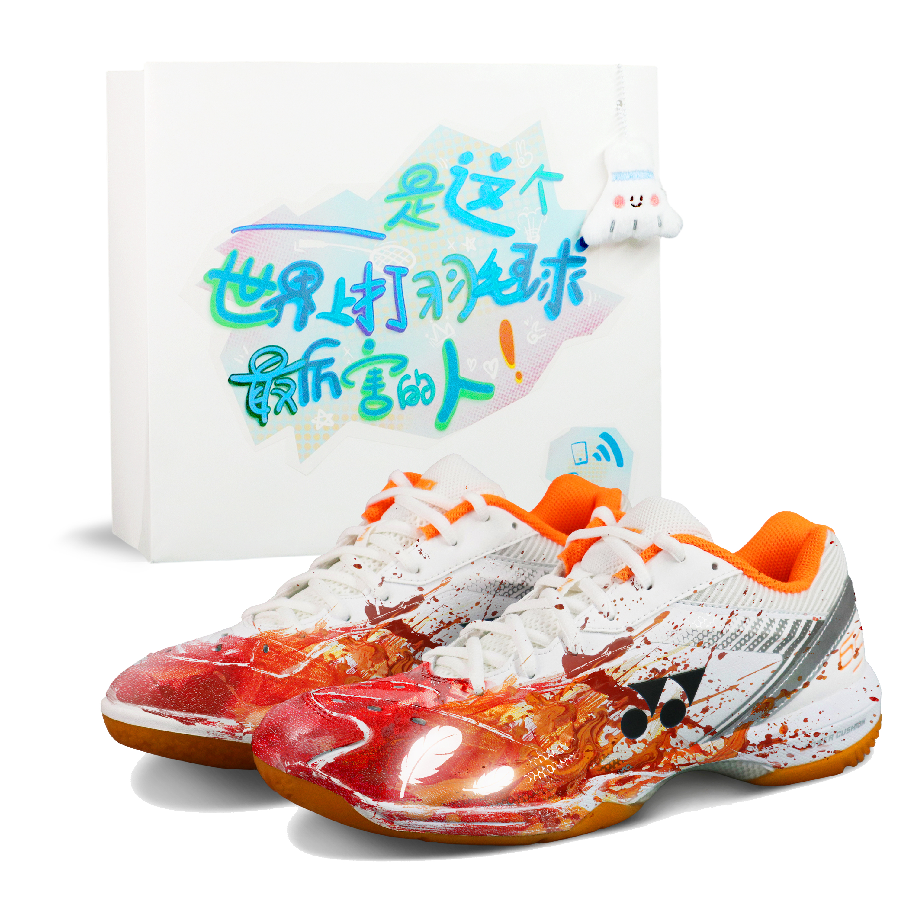 

Кроссовки для бадминтона Unisex Low top с амортизацией 65 3 Cushioning и износостойкой подошвой YONEX, белый