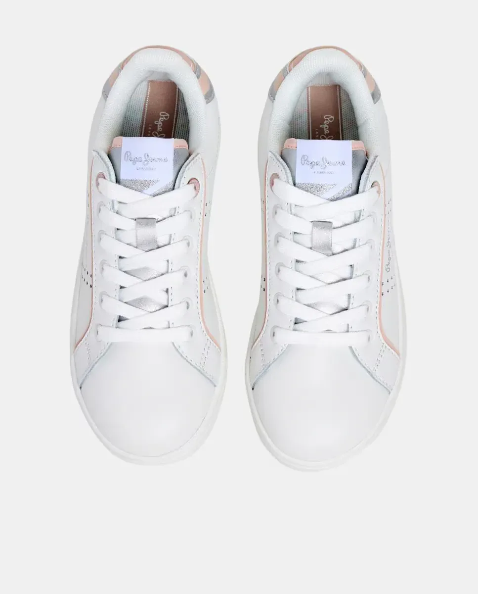 Кроссовки спортивного стиля с контрастными логотипами и монограммой Pepe Jeans, белый — фото 2