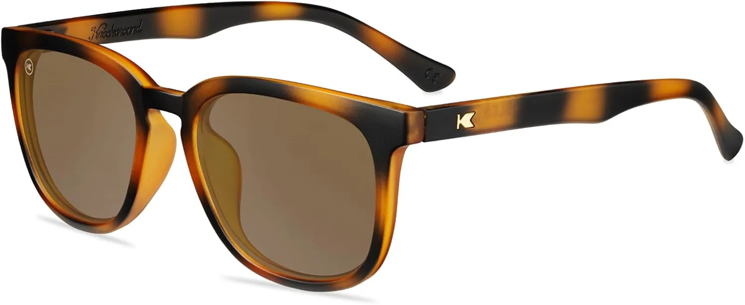 

Поляризованные солнцезащитные очки Knockaround Paso Robles для мужчин и женщин - Модные солнцезащитные очки - Защита от УФ-излучения UV400, Cypress Tortoise / Amber