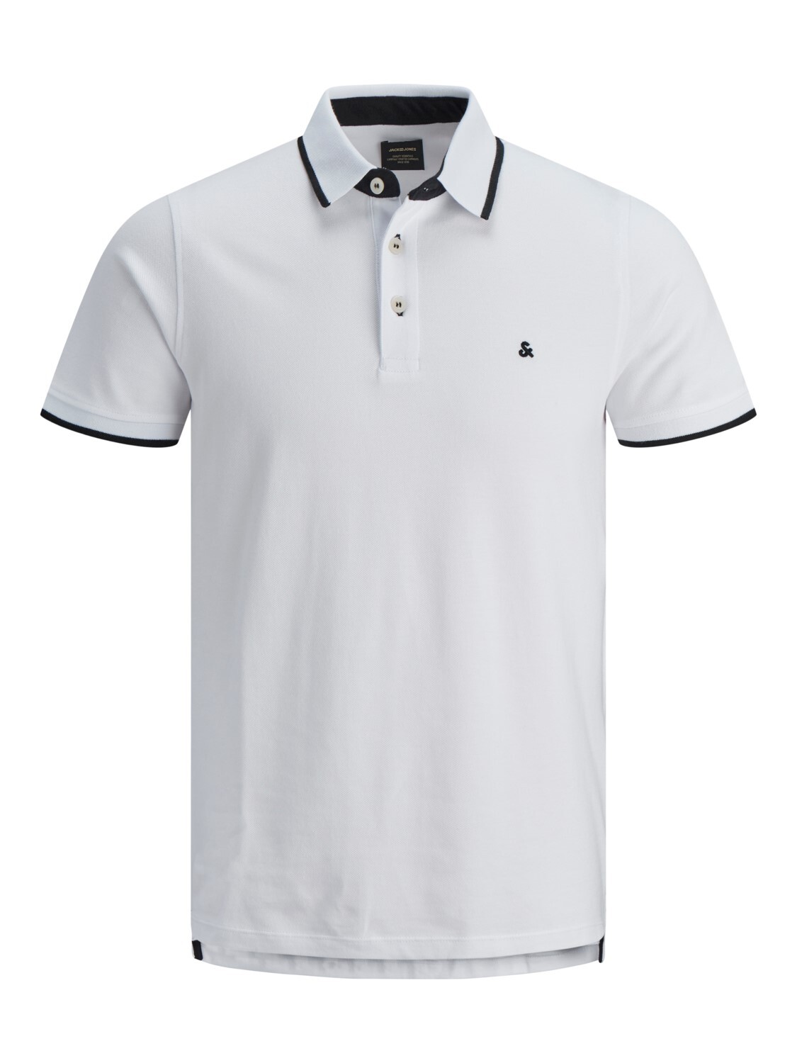 

Поло Jack & Jones Polo Shirt JJEPAULOS Sommer Hemd Kragen Pique Cotton, белый